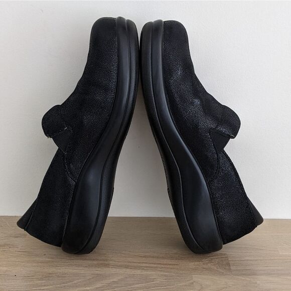 Alegria Keli Black Sparkle Leather Clogs 37 - Picture 8 of 10